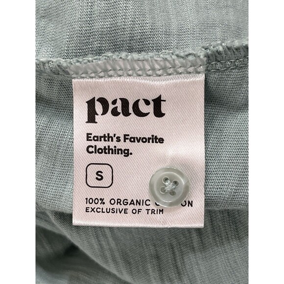 Pact Maxi Dress Womens S Slub Knit Organic Sage Green Henley Tank Dress Comfy - Picture 11 of 13